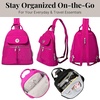 image:imageBaggallini Naples Convertible Backpack  Travel Sling Crossbody  12 Nylon Handbag wRFID amp Padded Tablet SleeveOrchid