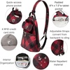 image:imageBaggallini Naples Convertible Backpack  Travel Sling Crossbody  12 Nylon Handbag wRFID amp Padded Tablet SleeveRed Buffalo Plaid
