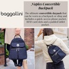 image:imageBaggallini Naples Convertible Backpack  Travel Sling Crossbody  12 Nylon Handbag wRFID amp Padded Tablet SleeveRed Buffalo Plaid