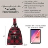 image:imageBaggallini Naples Convertible Backpack  Travel Sling Crossbody  12 Nylon Handbag wRFID amp Padded Tablet SleeveRed Buffalo Plaid