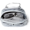 image:imageBaggallini Naples Convertible Backpack  Travel Sling Crossbody  12 Nylon Handbag wRFID amp Padded Tablet SleeveSilver Metallic Quilt