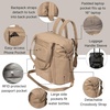 image:imageBaggallini Nolita Convertible Backpack  11x14 Travel Backpack Shoulder Tote Crossbody Bag wRFID Tech Luggage Sleeve amp Laptop PocketTaupe Twill
