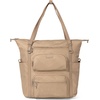 image:imageBaggallini Nolita Convertible Backpack  11x14 Travel Backpack Shoulder Tote Crossbody Bag wRFID Tech Luggage Sleeve amp Laptop PocketTaupe Twill