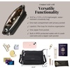 image:imageBaggallini Original Everyday 11x75 Crossbody Bags Rfid Protected Lightweight Nylon Zippered Travel PurseBlack Cheetah Emboss