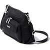 image:imageBaggallini Original Everyday 11x75 Crossbody Bags Rfid Protected Lightweight Nylon Zippered Travel PurseBlack Python Emboss