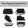 image:imageBaggallini Original Everyday 11x75 Crossbody Bags Rfid Protected Lightweight Nylon Zippered Travel PurseBlack Quilt