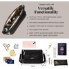image:imageBaggallini Original Everyday 11x75 Crossbody Bags Rfid Protected Lightweight Nylon Zippered Travel PurseBlack Quilt