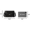 image:imageBaggallini Original Everyday 11x75 Crossbody Bags Rfid Protected Lightweight Nylon Zippered Travel PurseBlack Quilt