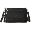 image:imageBaggallini Original Everyday 11x75 Crossbody Bags Rfid Protected Lightweight Nylon Zippered Travel PurseBlack With Sand Lining