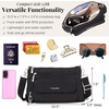 image:imageBaggallini Original Everyday 11x75 Crossbody Bags Rfid Protected Lightweight Nylon Zippered Travel PurseBlack With Sand Lining