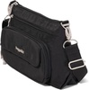 image:imageBaggallini Original Everyday 11x75 Crossbody Bags Rfid Protected Lightweight Nylon Zippered Travel PurseBlack With Sand Lining