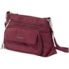image:imageBaggallini Original Everyday 11x75 Crossbody Bags Rfid Protected Lightweight Nylon Zippered Travel PurseDark Cherry