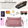 image:imageBaggallini Original Everyday 11x75 Crossbody Bags Rfid Protected Lightweight Nylon Zippered Travel PurseDusty Mauve