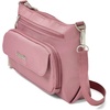 image:imageBaggallini Original Everyday 11x75 Crossbody Bags Rfid Protected Lightweight Nylon Zippered Travel PurseDusty Mauve