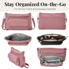 image:imageBaggallini Original Everyday 11x75 Crossbody Bags Rfid Protected Lightweight Nylon Zippered Travel PurseDusty Mauve