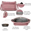 image:imageBaggallini Original Everyday 11x75 Crossbody Bags Rfid Protected Lightweight Nylon Zippered Travel PurseDusty Mauve