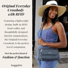 image:imageBaggallini Original Everyday 11x75 Crossbody Bags Rfid Protected Lightweight Nylon Zippered Travel PurseMidnight Blossom Print