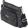image:imageBaggallini Original Everyday 11x75 Crossbody Bags Rfid Protected Lightweight Nylon Zippered Travel PurseMidnight Blossom Print