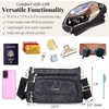 image:imageBaggallini Original Everyday 11x75 Crossbody Bags Rfid Protected Lightweight Nylon Zippered Travel PurseMidnight Blossom Print