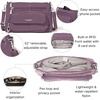 image:imageBaggallini Original Everyday 11x75 Crossbody Bags Rfid Protected Lightweight Nylon Zippered Travel PurseMisty Purple
