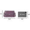 image:imageBaggallini Original Everyday 11x75 Crossbody Bags Rfid Protected Lightweight Nylon Zippered Travel PurseMisty Purple