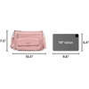 image:imageBaggallini Original Everyday 11x75 Crossbody Bags Rfid Protected Lightweight Nylon Zippered Travel PurseWoodrose