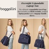 image:imageBaggallini Overnight Expandable Laptop Tote  Lightweight Travel Bag for Women  OvernightFrench Navy