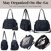 image:imageBaggallini Overnight Expandable Laptop Tote  Lightweight Travel Bag for Women  OvernightFrench Navy