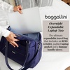image:imageBaggallini Overnight Expandable Laptop Tote with RFID Phone WristletNavy