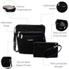 image:imageBaggallini Pocket Crossbody Bags for Women 8x8 Small Lightweight Durable Waterresistant Travel Purse WRfidBlack Velvet