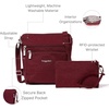 image:imageBaggallini Pocket Crossbody Bags for Women 8x8 Small Lightweight Durable Waterresistant Travel Purse WRfidDark Cherry