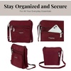 image:imageBaggallini Pocket Crossbody Bags for Women 8x8 Small Lightweight Durable Waterresistant Travel Purse WRfidDark Cherry