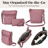 image:imageBaggallini Pocket Crossbody Bags for Women 8x8 Small Lightweight Durable Waterresistant Travel Purse WRfidDusty Mauve