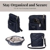 image:imageBaggallini Pocket Crossbody Bags for Women 8x8 Small Lightweight Durable Waterresistant Travel Purse WRfidFrench Navy Quilt