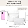 image:imageBaggallini Pocket Crossbody Bags for Women 8x8 Small Lightweight Durable Waterresistant Travel Purse WRfidWhite