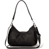 image:imageBaggallini Savannah Crossbody 12x8 wRFID Card Holder Vegan Leather Shoulder Strap Convertible Crossbody for WomenBlack Twill
