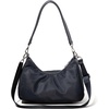 image:imageBaggallini Savannah Crossbody 12x8 wRFID Card Holder Vegan Leather Shoulder Strap Convertible Crossbody for WomenFrench Navy Twill