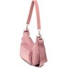 image:imageBaggallini Savannah Crossbody 12x8 wRFID Card Holder Vegan Leather Shoulder Strap Convertible Crossbody for WomenMauve Twill