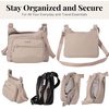 image:imageBaggallini Securtex AntiTheft Crossover Crossbody Bag for Travel 11W x 85H RFID Builtin Wallet Locking ZippersMoonrock