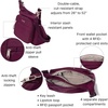 image:imageBaggallini Securtex AntiTheft Crossover Crossbody Bag for Travel 11W x 85H RFID Builtin Wallet Locking ZippersMulberry