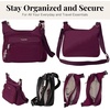 image:imageBaggallini Securtex AntiTheft Crossover Crossbody Bag for Travel 11W x 85H RFID Builtin Wallet Locking ZippersMulberry