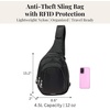 image:imageBaggallini Securtex AntiTheft Multi Zip Sling  Lightweight 86x152 Travel Bag with Locking Zippers amp RFID ProtectionBlack