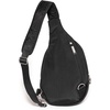 image:imageBaggallini Securtex AntiTheft Multi Zip Sling  Lightweight 86x152 Travel Bag with Locking Zippers amp RFID ProtectionBlack
