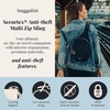 image:imageBaggallini Securtex AntiTheft Multi Zip Sling  Lightweight 86x152 Travel Bag with Locking Zippers amp RFID ProtectionCharcoal