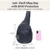 image:imageBaggallini Securtex AntiTheft Multi Zip Sling  Lightweight 86x152 Travel Bag with Locking Zippers amp RFID ProtectionFrench Navy