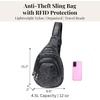 image:imageBaggallini Securtex AntiTheft Multi Zip Sling  Lightweight 86x152 Travel Bag with Locking Zippers amp RFID ProtectionMidnight Blossom