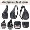 image:imageBaggallini Securtex AntiTheft Multi Zip Sling  Lightweight 86x152 Travel Bag with Locking Zippers amp RFID ProtectionMidnight Blossom