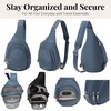 image:imageBaggallini Securtex AntiTheft Multi Zip Sling  Lightweight 86x152 Travel Bag with Locking Zippers amp RFID ProtectionMist