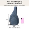 image:imageBaggallini Securtex AntiTheft Multi Zip Sling  Lightweight 86x152 Travel Bag with Locking Zippers amp RFID ProtectionMist