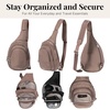 image:imageBaggallini Securtex AntiTheft Multi Zip Sling  Lightweight 86x152 Travel Bag with Locking Zippers amp RFID ProtectionPortobello